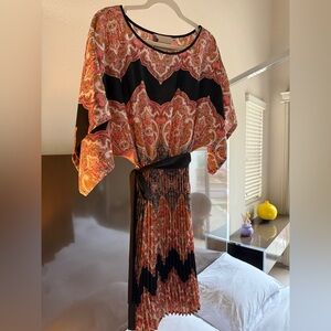 Chic Paisley Print Midi Dress from Anthropologie